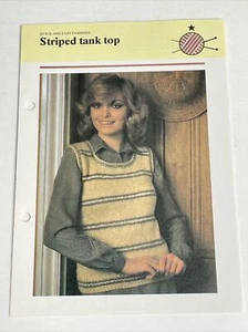 Striped Tank Top Women's Knitting Pattern - Picture 1 of 5