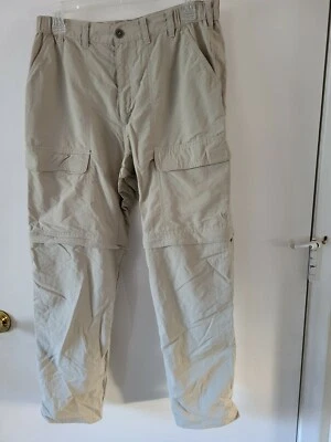 White Sierra Convertible Pants Women's Sz Medium Khaki Nylon (o)  - Изображение 1 из 4