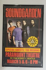 Soundgarden Paramount Theater Konzert Poster 11 x 17 gerahmt - Bild 1 von 3