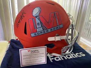 MATTHEW STAFFORD RAMS AUTOGRAPHED/SIGNED SB LVI RELICA HELMET FANATICS AUTHENTIC - Picture 1 of 4