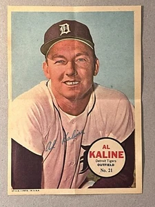 Poster Topps Pin-Up 5 x 7 1967 #21 AL KALINE HOF Detroit Tigers - Foto 1 di 1