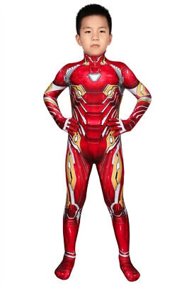 Macacão cosplay infantil The Avengers 3 Iron Man Tony Stark Nanotech estampa 3D - Imagem 1 de 4