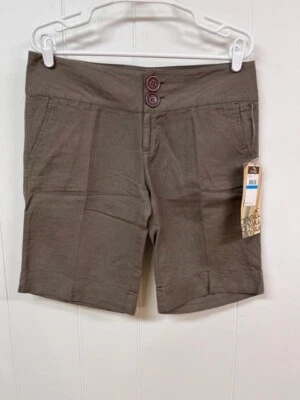 Oneill Linen Shorts Size 9 (33x10.5) Brown - NWT - Image 1 of 4