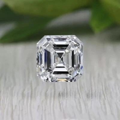Loose CVD Lab Grown Diamond 5.50 mm Asscher D Color IF Clarity Certified Diamond - Image 1 of 4