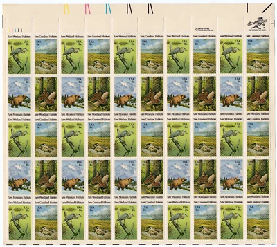 Scott #1924a (1921-24) Wetlands Wildlife Habitats Sheet of 50 Stamps - MNH - Image 1 of 2