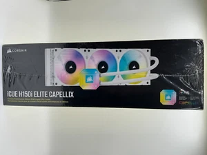 Corsair iCUE H150i Elite Capellix Liquid CPU Cooler - White - Photo 1/8