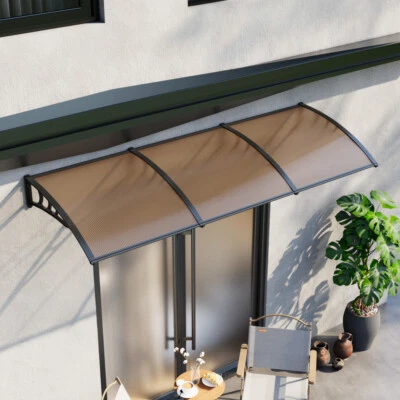 Door Canopy Awning Shelter Front Back Porch Outdoor Shade Patio Roof Rain Cover - Image 1 of 4