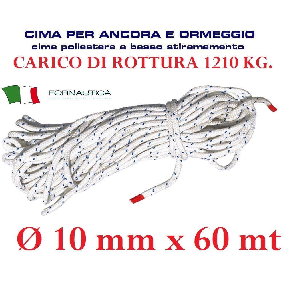 Kit Ormeggio Nautica Con Ancora Bruce - 30m Cima, 2m Catena E Grilli In Acciaio Zincato