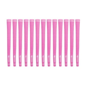 Empuñaduras de golf Karma Velour clásicas de goma todas ROSA - TALLA INFERIOR - rosa x 13 empuñaduras - Imagen 1 de 2