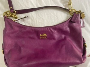Coach Beautiful Berry Soho Leather Shoulder Bag Hand Bag XCond - Picture 1 of 11