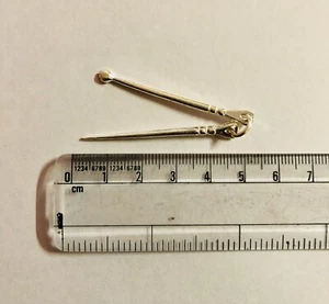 925 Sterling Silver Toothpick + Ear Cleaner Set - Plain 3.3-3.5 gram Free Ship - Picture 1 of 4