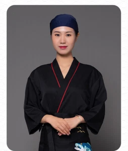 Japanese Cuisine Restaurant Chef Coat Jacket Sushi Winehouse Waiter Work Uniform - Picture 1 of 13