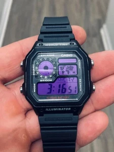 casio ae1200wh pantalla color mod púrpura - Imagen 1 de 1