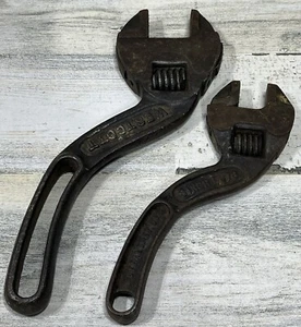 Vintage Westcott Curved Adjustable Wrenches, 10 in Auto, 8 in NO 78 Buffalo, NY - Picture 1 of 11