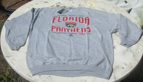 NEW MAJESTIC NHL SIZE 2XL MENS FLORIDA PANTHERS SUNRISE FL 1993 SWEATSHIRT Cover