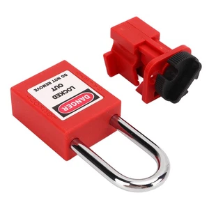 Universal Circuit Breaker Lockout Device With Chrome-Plated Lock Beam Nylon PA - Picture 1 of 12