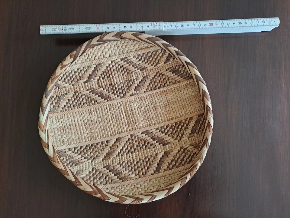 afrikanische Schale aus Bast Durchmesser ca 3 cm tief - Bild 1 von 1