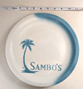PLATO MCM VINTAGE: Plato de cena Sambo's Diner Pancakes 10" años 50 Jackson China - Imagen 1 de 2
