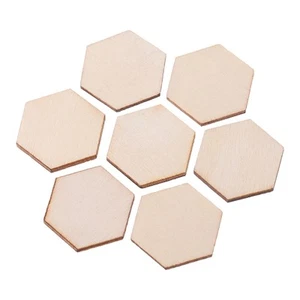 Sechseckige Holzspäne Dekorationen Milisten Hexagons Verzierungen Bastelbedarf - Bild 1 von 11