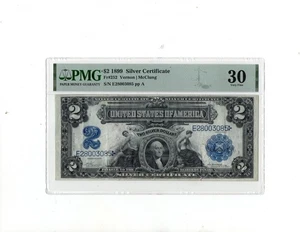 1899 $2 "Mini Porthole" Silver Certificate Note.Fr-252 PMG-30 - Picture 1 of 2