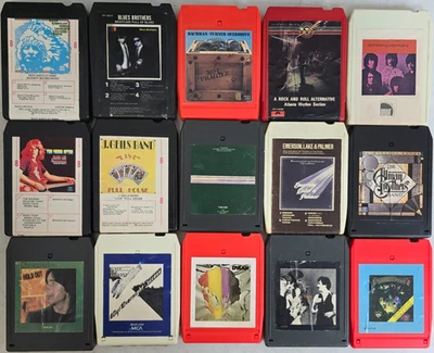 Lot of 15 Assorted Classic Rock Hard Rock - Vintage 8 Track Tape Cartridge #304 Foto 1 de 4