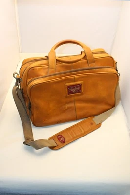 Rawlings Three-compartment Bag Briefcase Leather Vintage Tan - used - Image 1 of 4