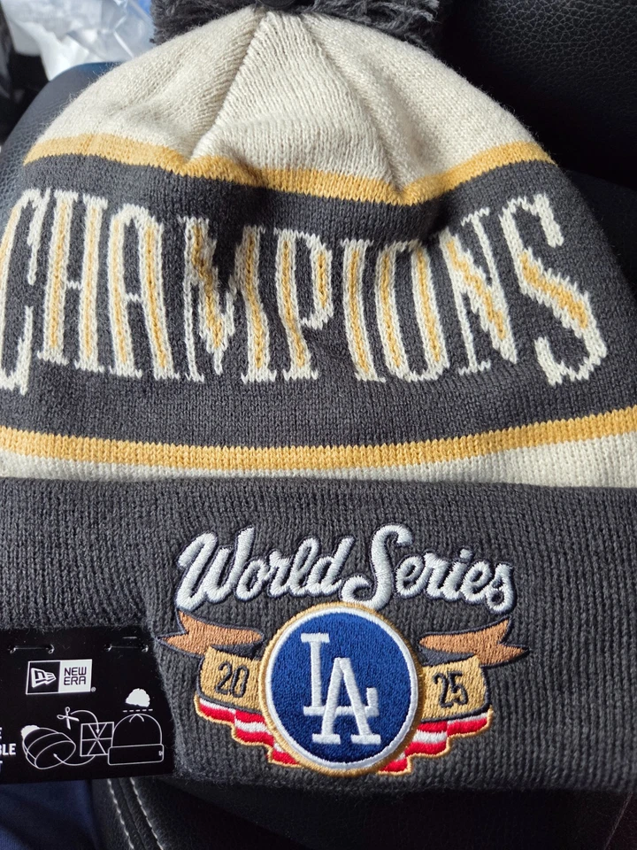 2025 WORLD SERIES CHAMPIONS LOS ANGELES DODGERS LOCKER ROOM BEANIE HAT - Image 1 of 1