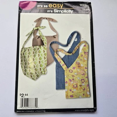 W2335 Easy Simplicity Sewing Pattern One Size Purse Bag w/Straps Boho UNCUT FF - Image 1 of 4