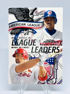 2000 SkyBox Dominion Baseball Mark McGwire Manny Ramirez League Leaders Card #2 - Picture 1 of 2