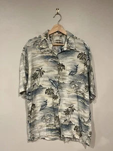 Camisa Campia Moda Para Hombre Hawaiana Manga Corta Abotonada Pez Espada Volcán L - Imagen 1 de 4
