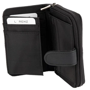 Women’s RFID Leather Wallet Lorenz Zip Round Cowhide Purse for Cards & Coin - Picture 1 of 4