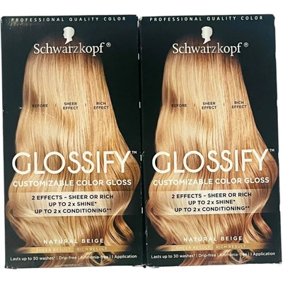 Schwarzkopf GLOSSIFY Brilho Colorido Personalizável Bege Natural - LOTE 2 - Imagem 1 de 4