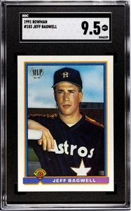 1991 Bowman Jeff Bagwell RC #183 SGC 9.5 MINT+ - Picture 1 of 2