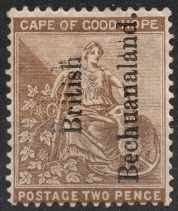 SG32 1891 2d BECHUANALANDIA Cabo de Buena Esperanza sellos sobreimpresos lectura hacia arriba - Imagen 1 de 2