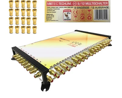 9/12 Multischalter für 2 Satelliten 12 Teilnehmer Matec Techline Sat Digital 4K - Bild 1 von 4