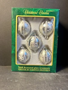 COMMODORE Christmas Classics SET 5 Silver Snowflake Teardrop - Bild 1 von 6