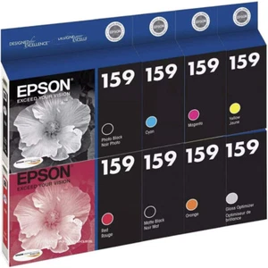 Epson 159 Combo (8pack) New Genuine Ink Cartridges No Box For Epson R2000 - Afbeelding 1 van 3