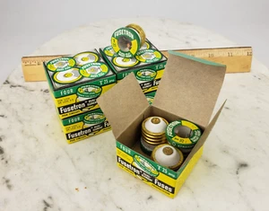 5x Boxes Fusetron Buss Fustat Fuses - 25 Amp Screw In Bussman Vintage Breakers - Picture 1 of 11