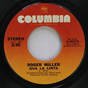 Country 45 Roger Miller - Qua La Linta / Open Up Your Heart On Columbia - Picture 1 of 2
