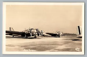 US Army Bomber Planes WWII Real Photo Postcard RPPC 1940s - Picture 1 of 2