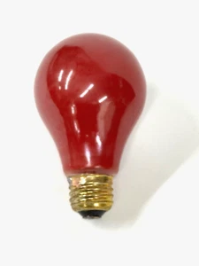 NEW 40A19/R 40W 120V E26 Ceramic RED Non-LED Party LIGHT BULB LAMP NEW 11841 - Picture 1 of 4