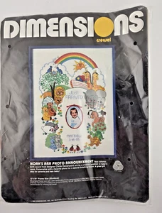 1985 Dimensions Crewel Noah's Ark Photo Announcement as"X16" #1287 - Picture 1 of 2