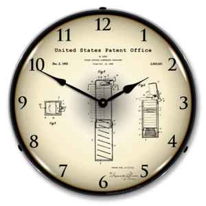 Pez Candy Dispenser 1952 Patent, Lighted Backlit LED Wall Clock Free Shipping - Picture 1 of 6