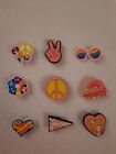 9pc Hippie Charms Shoe Charms for Crocs Girl Charms Love Charms 