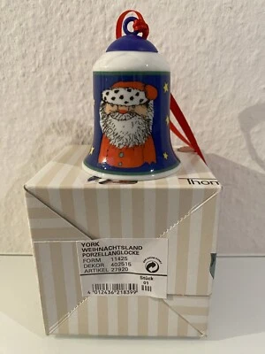 Weihnachtsglocke 1996 Thomas Rosenthal Group Janosch Porzellanglocke Blau - Bild 1 von 4