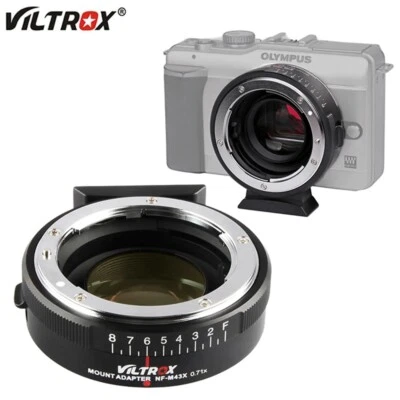 VILTROX NF-M43X 0.71x Lens Adapter for Nikon G/D Lens to M4/3 Panasonic GH5 GH4  - Image 1 of 4