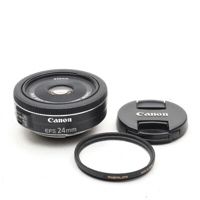 【Casi Como Nuevo】Canon EF-S 24mm f/2.8 STM Gran Angular Negro Montaje EF-S de Japón Foto 1 de 4