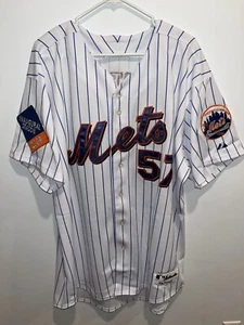 Vintage New York Mets Johan Santana Jersey Baseball MLB #57 Inaugural Patch - Picture 1 of 5