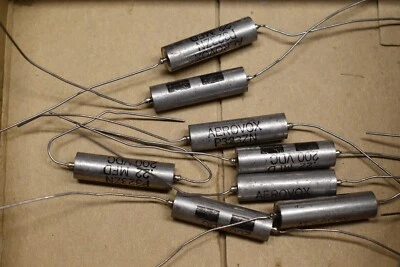 Aerovox .22 uF 200 Vdc Nuevo en Caja Audio Tono Papel/Condensadores de Aceite Probados Lote de 8 Foto 1 de 4