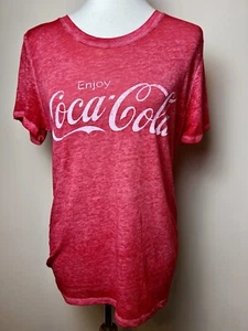 Classic Coca-Cola Women’s Large Red Thin Graphic T-shirt - Picture 1 of 7